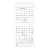 Three-Month Reference Wall Calendar, 12 x 27, White Sheets, 15-Month: Dec 2024 to Feb 2026