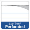 Docket Ruled Perforated Pads, Narrow Rule, 50 White 5 x 8 Sheets, 6/Pack