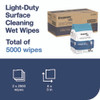 Light-Duty Surface Cleaning Wet Wipe, 1-Ply, 8 x 6, Unscented, White, 2,500 Sheets/Roll, 2 Rolls/Carton