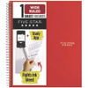 Wirebound Notebook, 1-Subject, Wide/Legal Rule, Randomly Assorted Cover Color, (100) 10.5 x 9.18 Sheets