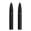 Monterey Soft Touch Ballpoint Pen, Retractable, Medium 1 mm, Black Ink, Midnight Barrel, 12/Pack