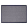 Contour Fabric Bulletin Board, 48" x 36", Light Blue Surface, Navy Blue Plastic Frame