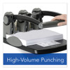 300-Sheet Extra High-Capacity Three-Hole Punch, 9/32" Holes, Black/Gray