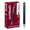 Jetstream Hybrid Gel Pen, Retractable, Fine 0.7 mm, Black Ink, Blue/Silver Barrel