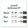 Jetstream Hybrid Gel Pen, Retractable, Fine 0.7 mm, Black Ink, Blue/Silver Barrel
