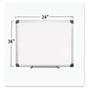 Porcelain Value Dry Erase Board, 24" x 36", White Surface, Satin Aluminum Frame