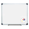 Porcelain Value Dry Erase Board, 24" x 36", White Surface, Satin Aluminum Frame