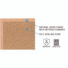 Natural Cork Bulletin Board with Wood Frame, 87.94" x 48.5", Tan Surface, Natural Oak Frame