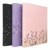 Rollbound Binder, 3 Rings, 1" Capacity, 11 x 8.5, Lilac/Black/Gold/White