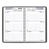 DayMinder Block Format Weekly Appointment Book, 8.5 x 5.5, Black Cover, 12-Month (Jan to Dec): 2025