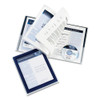 Flexi-View Six-Pocket Polypropylene Organizer, 150-Sheet Capacity, 11 x 8.5, Translucent/Navy
