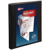 Heavy-Duty Non Stick View Binder with DuraHinge and Slant Rings, 3 Rings, 0.5" Capacity, 11 x 8.5, Black, (5233)