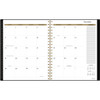 Radiate Weekly/Monthly Planner, Stylized Solar-Eclipse Artwork, 11 x 9.25, Black/Gold Cover, 12-Month (Jan to Dec): 2025
