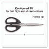 Ambidextrous Stainless Steel Scissors, 8" Long, 3.86" Cut Length, Straight Symmetrical Black Handle, 2/Pack Ambidextrous Stainless Steel Scissors, 8" Long, 3.86" Cut Length, Straight Symmetrical Black Handle, 2/Pack