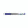 ECO Jimnie Clip Ballpoint Pen, Retractable, Medium 1 mm, Blue Ink, Clear/Blue Barrel, 12/Pack