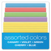 Ruled Index Cards, 4 x 6, Blue/Violet/Canary/Green/Cherry, 100/Pack