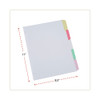 Deluxe Write-On/Erasable Tab Index, 5-Tab, 11 x 8.5, White, Assorted Tabs, 1 Set