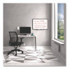 Melamine Dry Erase Board, 3 ft x 2 ft, White Surface, Black Aluminum Frame