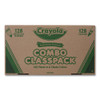 Crayons and Markers Combo Classpack, Eight Colors, 256/Set