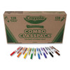 Crayons and Markers Combo Classpack, Eight Colors, 256/Set