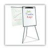 Magnetic Gold Ultra Dry Erase Tripod Presentation Easel with Arms, 28" x 38.5", White Surface, Black/Silver Aluminum Frame