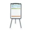 Magnetic Gold Ultra Dry Erase Tripod Presentation Easel with Arms, 28" x 38.5", White Surface, Black/Silver Aluminum Frame