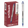 VISION ELITE Hybrid Gel Pen, Stick, Bold 0.8 mm, Blue Ink, White/Blue/Clear Barrel