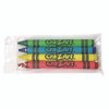 Washable Crayons, Assorted, 4/Pack Washable Crayons, Assorted, 4/Pack