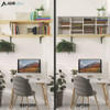 Wood Adjustable 24 Compartment Literature Organizer, 24 Sections, Letter Size, 39.3 x 11.8 x 16.3, White