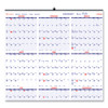 Yearly Wall Calendar, 24 x 36, White/Blue Sheets, 12-Month (Jan to Dec): 2025