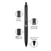 207 Plus+ Gel Pen, Retractable, Micro 0.5 mm, Black Ink, Black Barrel, Dozen