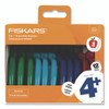 Kids Scissors Classpack, 5" Long, Straight Assorted Handle Colors, 12/Pack