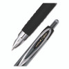 207 Ultra Micro Gel Pen, Retractable, Ultra-Micro 0.38 mm, Black Ink, Clear/Black Barrel