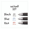 207 Ultra Micro Gel Pen, Retractable, Ultra-Micro 0.38 mm, Black Ink, Clear/Black Barrel