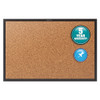 Classic Series Cork Bulletin Board, 48" x 36", Tan Surface, Black Aluminum Frame