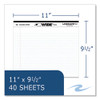 WIDE Landscape Format Writing Pad, Medium/College Rule, 40 White 11 x 9.5 Sheets, 18/Carton