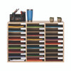 Wooden 27 Compartment Literature Organizer, 27 Sections, Letter Size, 31.49 x 11.81 x 21.65, Medium Oak