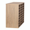 Wooden 27 Compartment Literature Organizer, 27 Sections, Letter Size, 31.49 x 11.81 x 21.65, Medium Oak