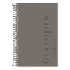 Color Notebooks, 1-Subject, Narrow Rule, Graphite Cover, (100) 8.5 x 5.5 White Sheets
