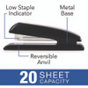 Durable Full Strip Desk Stapler, 25-Sheet Capacity, Black