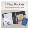 Premier Easy Open ClearVue Locking Slant-D Ring Binder, 3 Rings, 2" Capacity, 11 x 8.5, Black