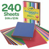 Construction Paper, 9 x 12, Assorted Colors, 240 Sheets/Pack Construction Paper, 9 x 12, Assorted Colors, 240 Sheets/Pack