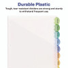 Insertable Style Edge Tab Plastic 1-Pocket Dividers, 8-Tab, 11.25 x 9.25, Translucent, 1 Set