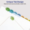 Insertable Style Edge Tab Plastic 1-Pocket Dividers, 8-Tab, 11.25 x 9.25, Translucent, 1 Set