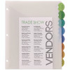 Insertable Style Edge Tab Plastic 1-Pocket Dividers, 8-Tab, 11.25 x 9.25, Translucent, 1 Set