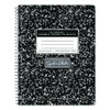 Signature Collection Spiralbound Composition Book, Medium/College Rule, Black Marble Cover, (70) 9.75 x 7 Sheets