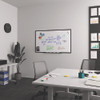 Magnetic Steel Dry Erase Board, 36" x 60", White Surface, Black Aluminum Frame