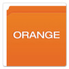 Double-Ply Reinforced Top Tab Colored File Folders, Straight Tabs, Letter Size, 0.75" Expansion, Orange, 100/Box