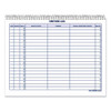 Visitors Log Book, Blue/White/Red Cover, 11 x 8.5 Sheets, 50 Sheets/Book