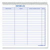 Visitors Log Book, Blue/White/Red Cover, 11 x 8.5 Sheets, 50 Sheets/Book
